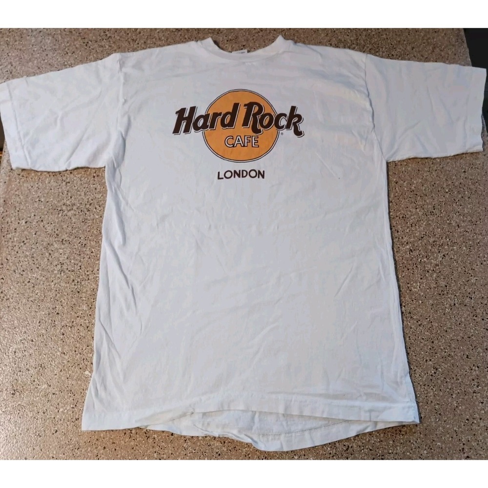 Vintage 90s Hard-Rock Cafe London White T Shirt Mens Size XL England UK Casino